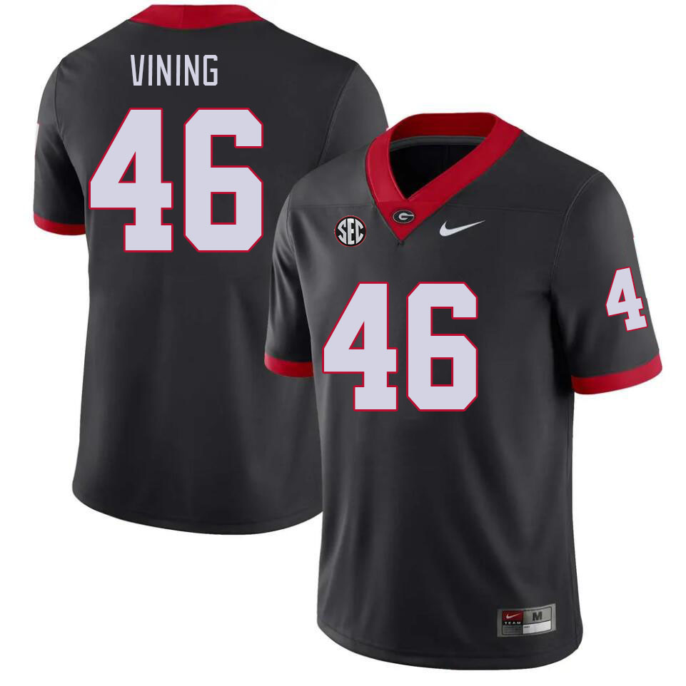 Georgia Bulldogs Men's George Vining #46 Black Stitched College UGA Football Jersey 23NI012RF